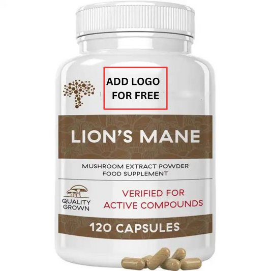 Lions Main Dry Capsules [60 counts/ bottle] ADD YOUR LOGO  || WHITE LABEL PRODUCT || CUSTOM YOUR OWN BRAND - SHIPPING INCUDED