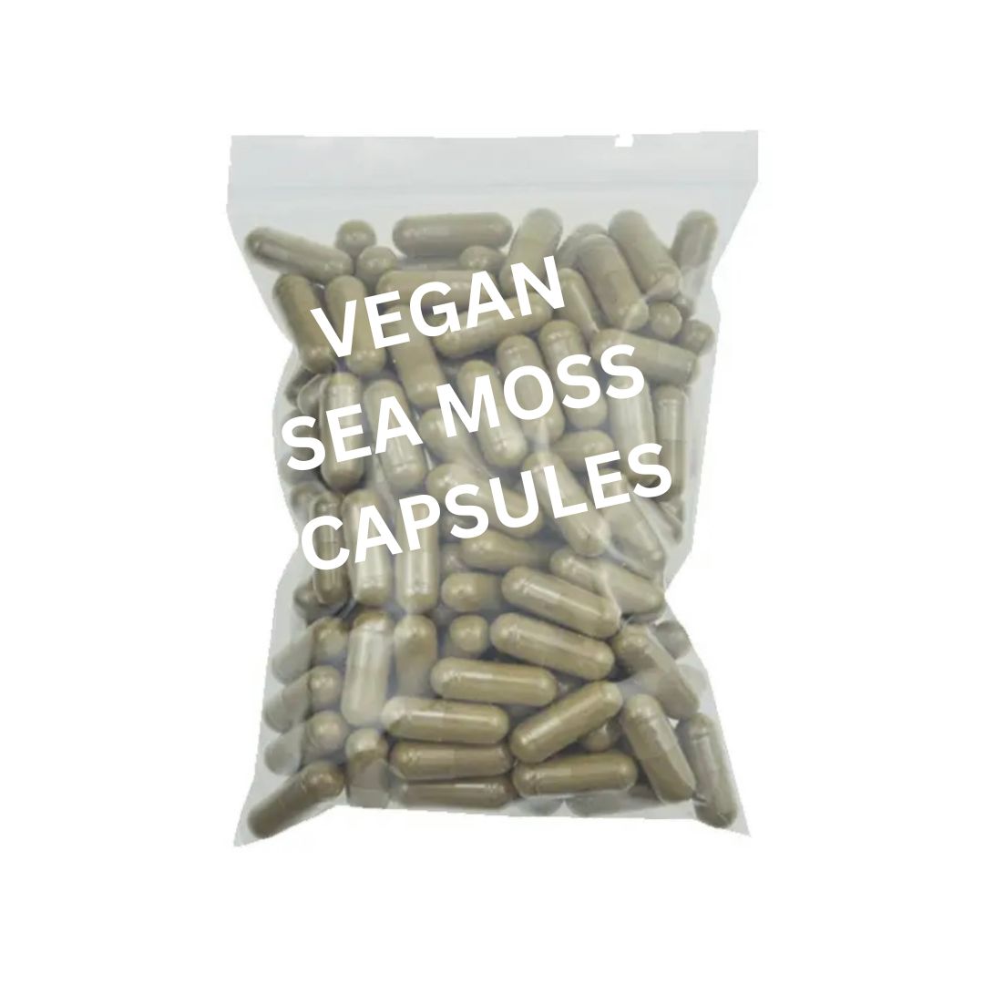 100% Caribbean Sea Moss Capsules - Wildcrafted and Vegan [60 capsules]